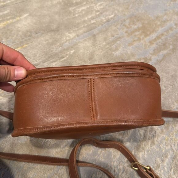 VTG Coach Praire crossbody made in USA full grain leather in GUC light brown - Picture 6 of 15